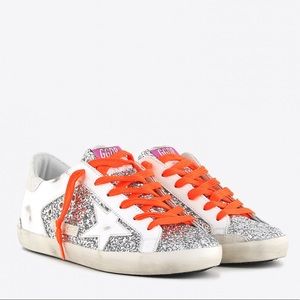 Glitter Golden Goose Superstars, Size 39